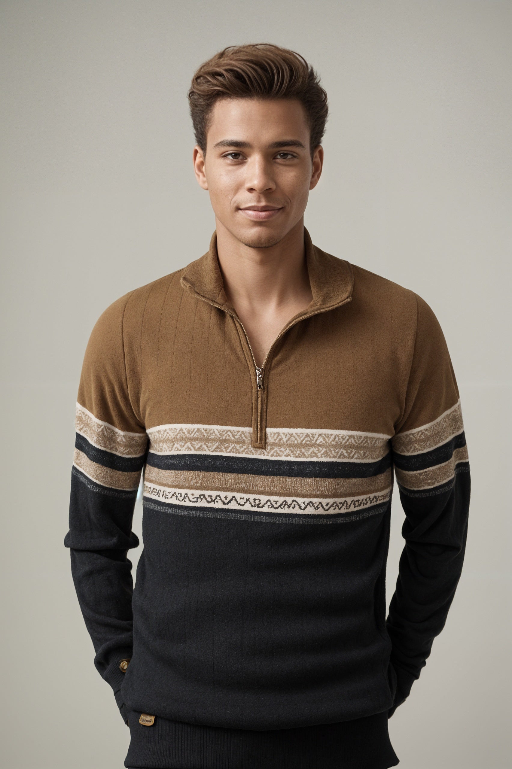 Roan | High-quality sweater with retro pattern