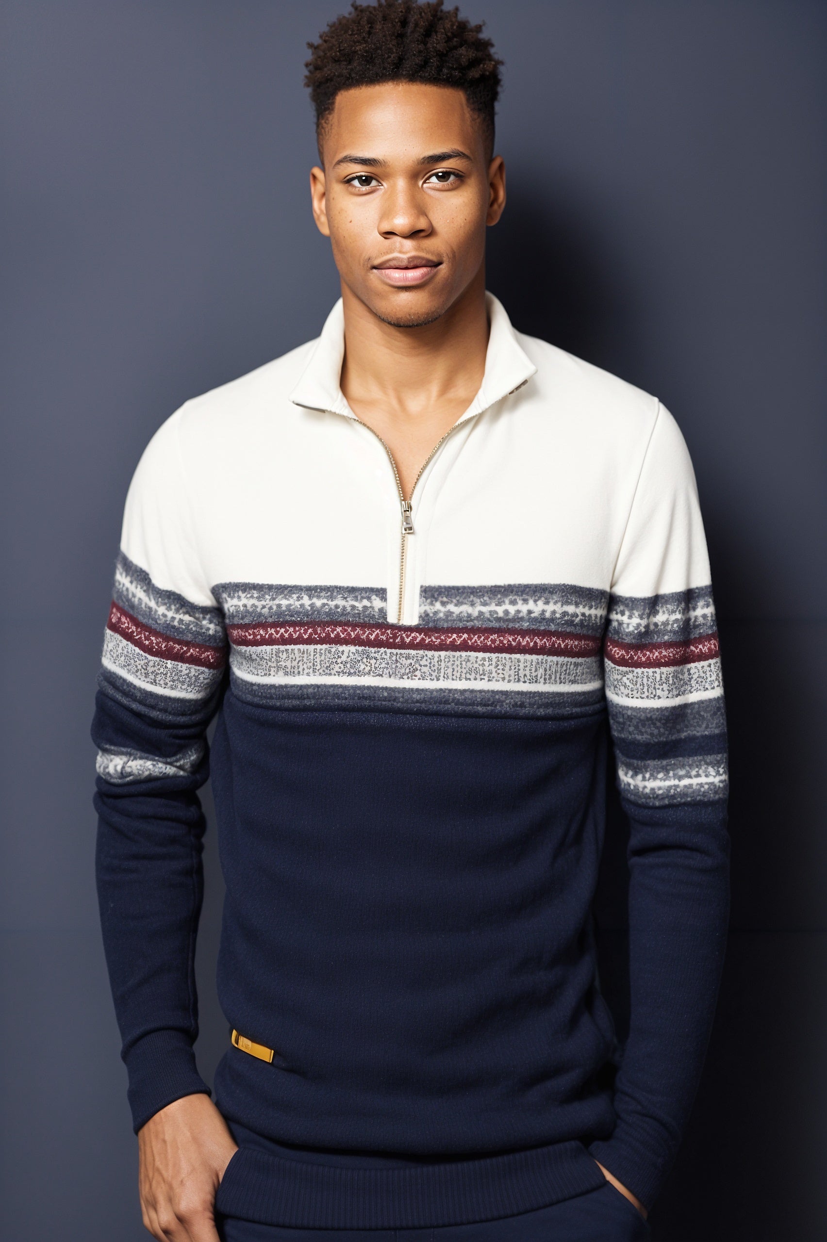 Roan | High-quality sweater with retro pattern