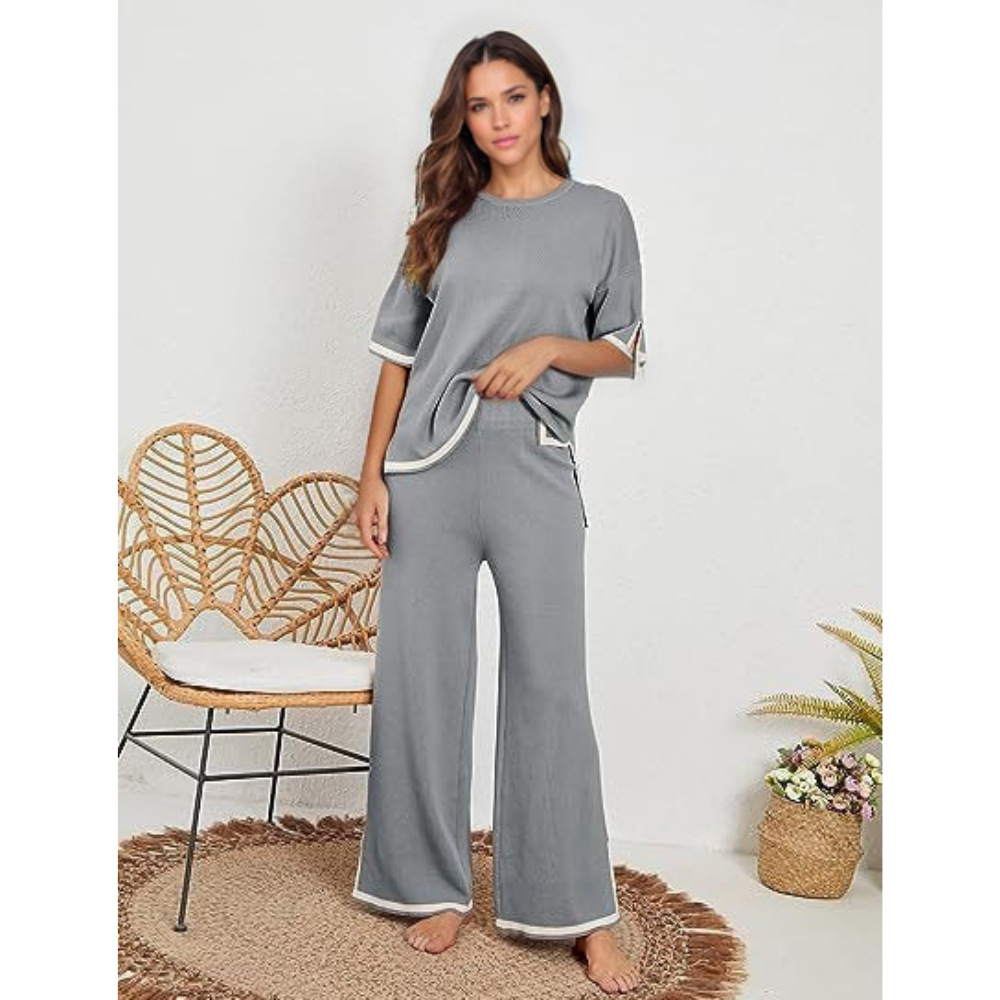 Gabriella Grace Knit Lounge Set (Short Sleeve)