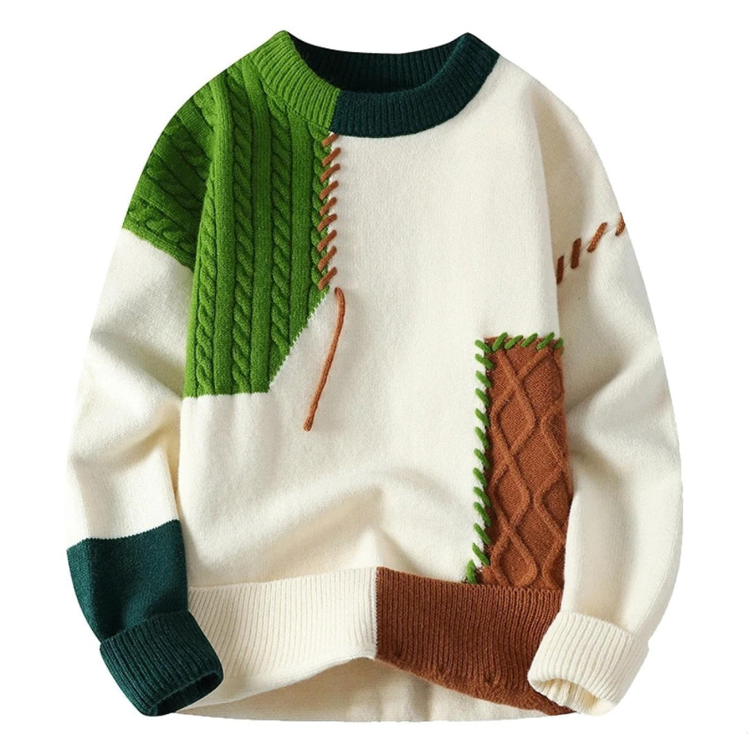 Levin | Patchwork Stylish Sweater