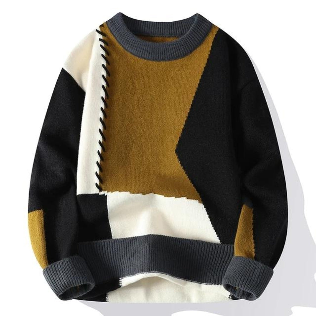 Levin | Patchwork Stylish Sweater