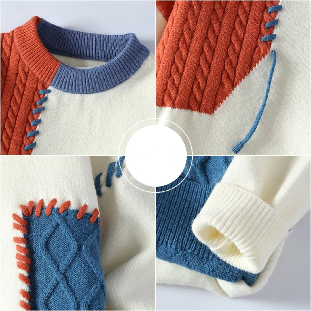 Levin | Patchwork Stylish Sweater