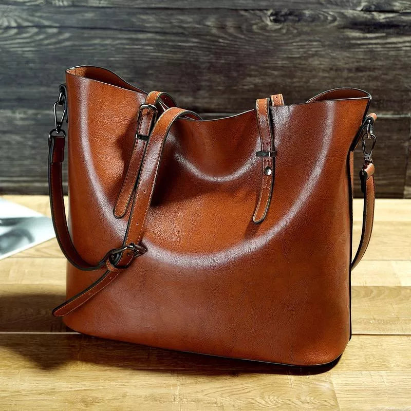 Noreen | Vintage leather shoulder handbag