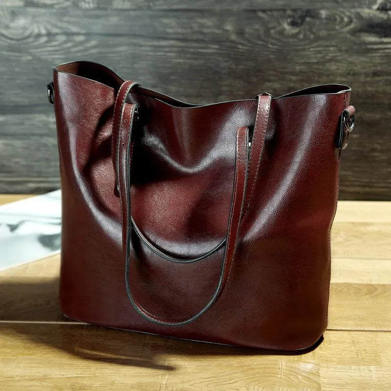 Noreen | Vintage leather shoulder handbag