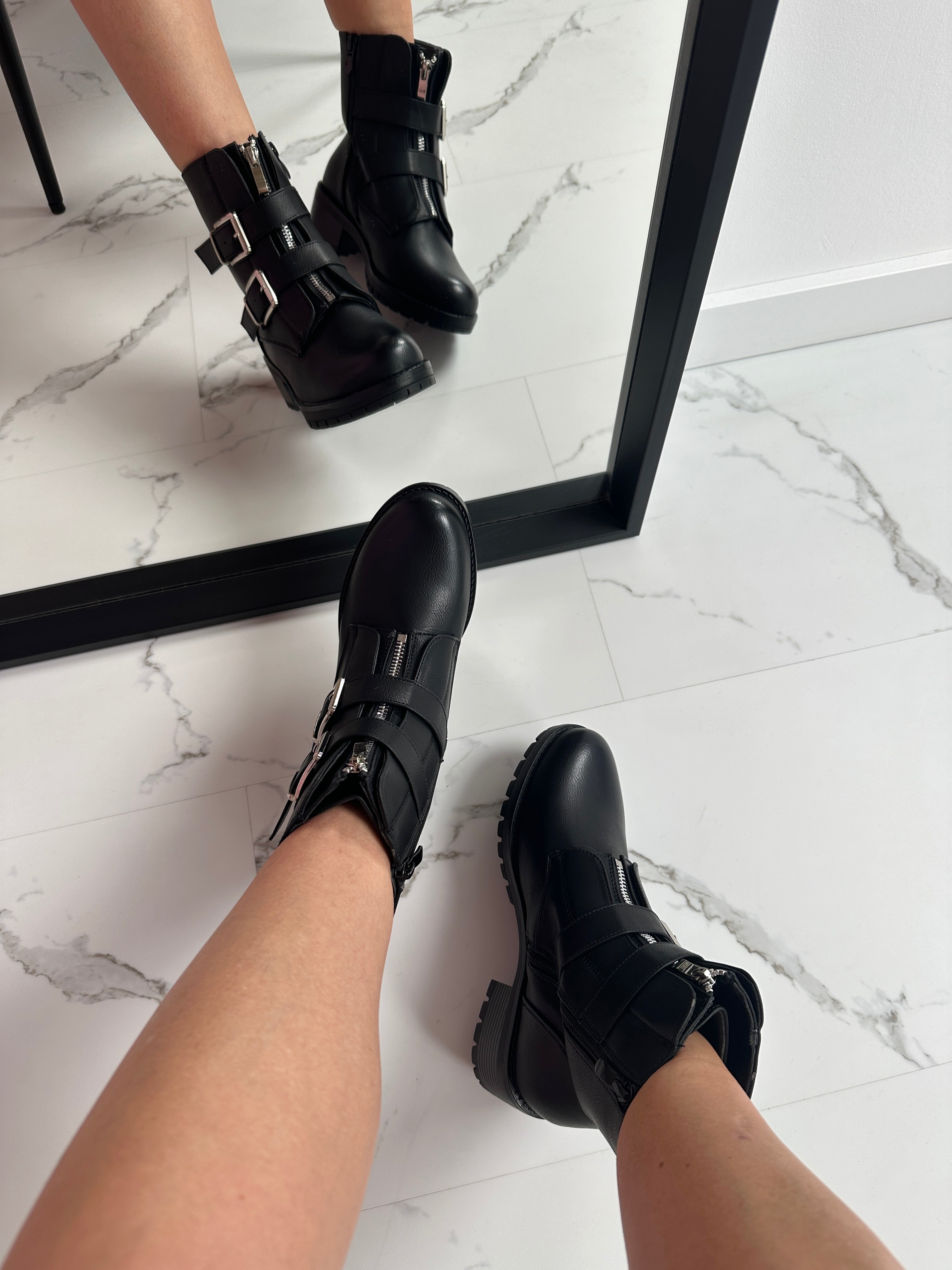 Chesca | Buckle Leather Boots