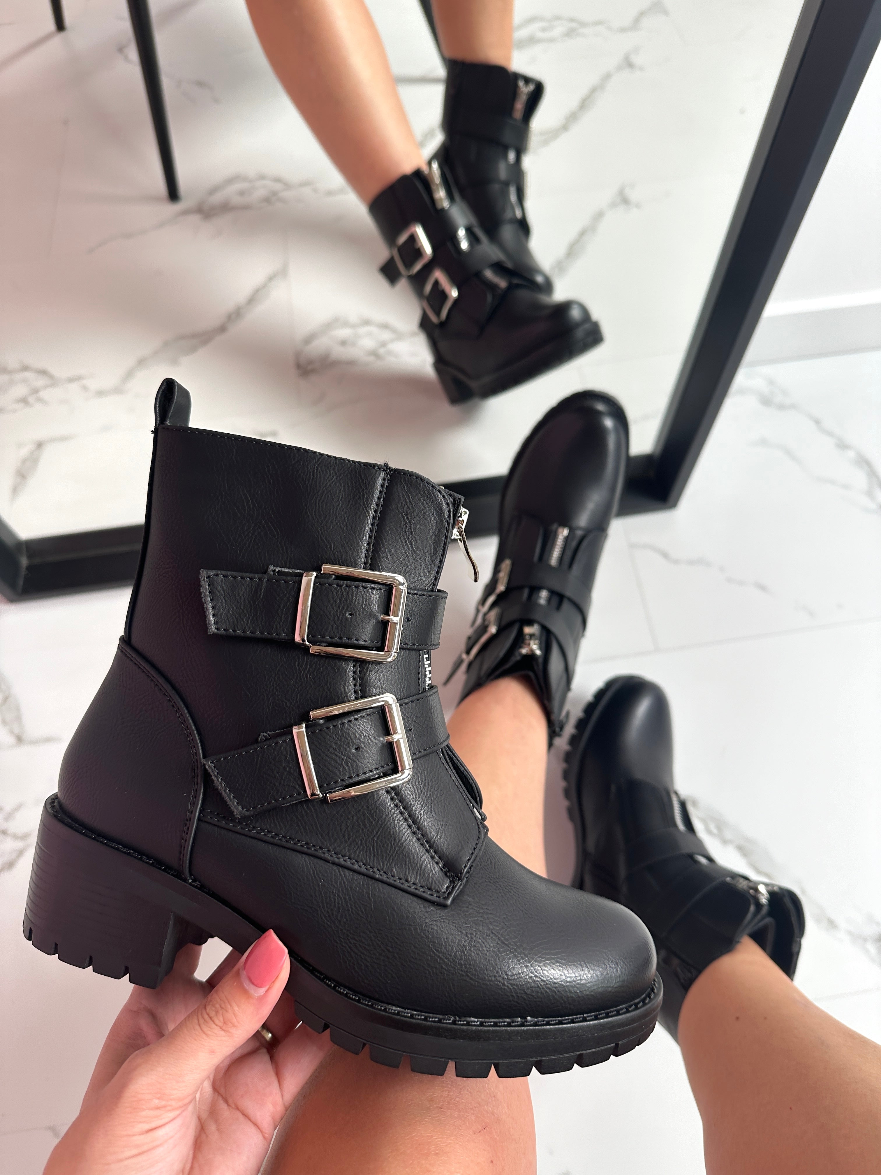 Chesca | Buckle Leather Boots