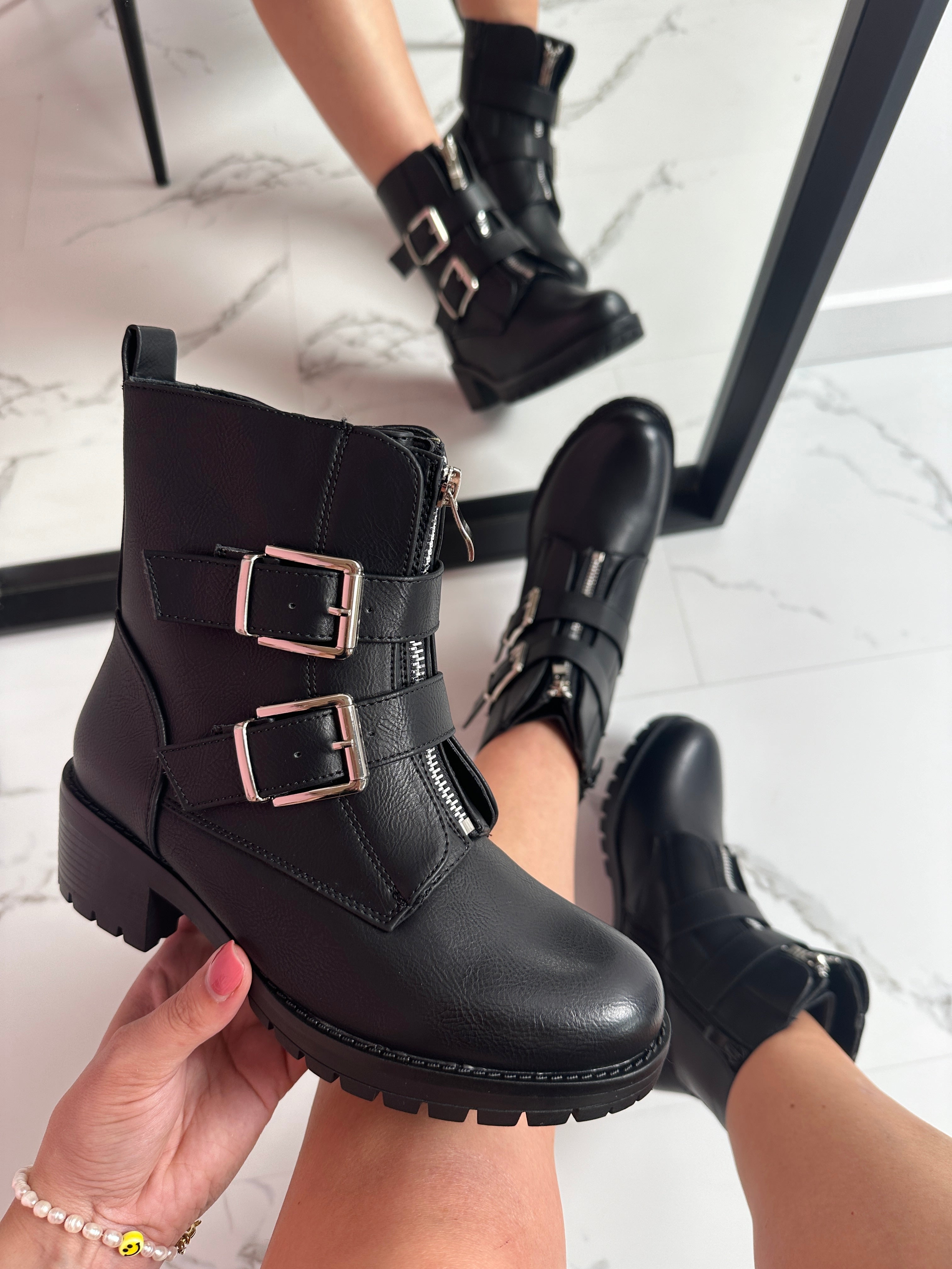 Chesca | Buckle Leather Boots