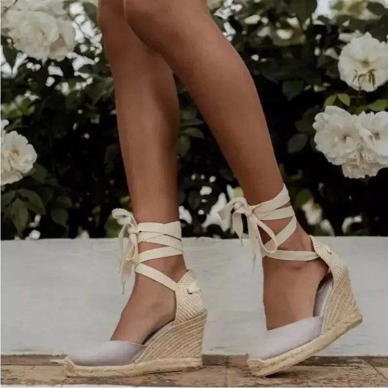 Lou | Summer Sandals with Rope Heel