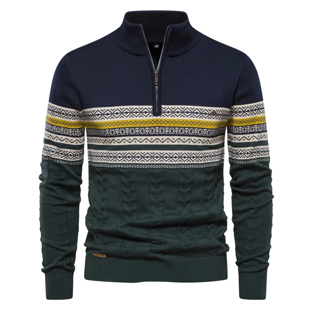 Roan | High-quality sweater with retro pattern