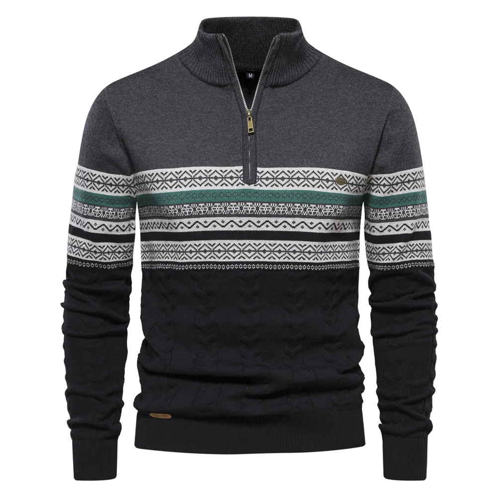 Roan | High-quality sweater with retro pattern