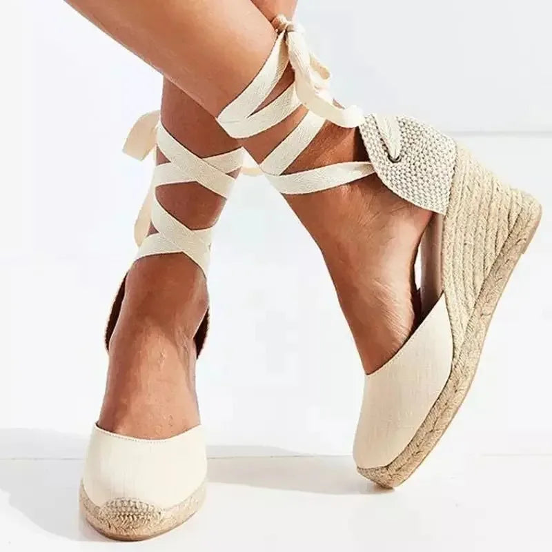 Lou | Summer Sandals with Rope Heel