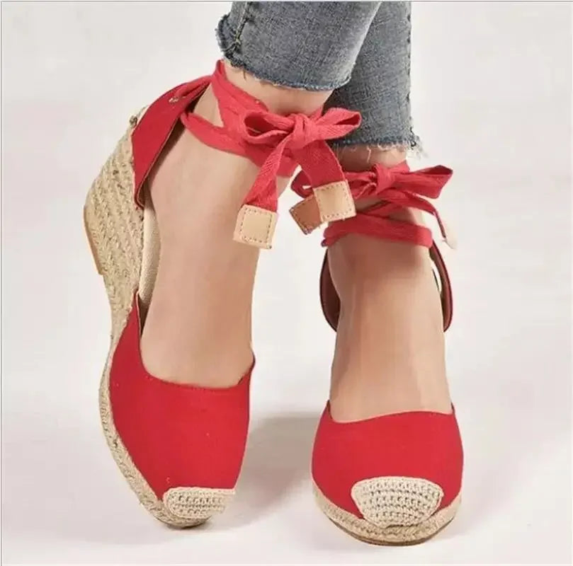 Lou | Summer Sandals with Rope Heel