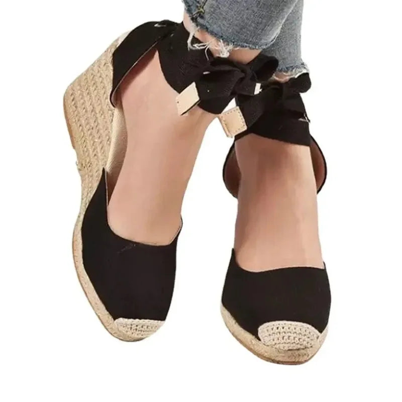 Lou | Summer Sandals with Rope Heel