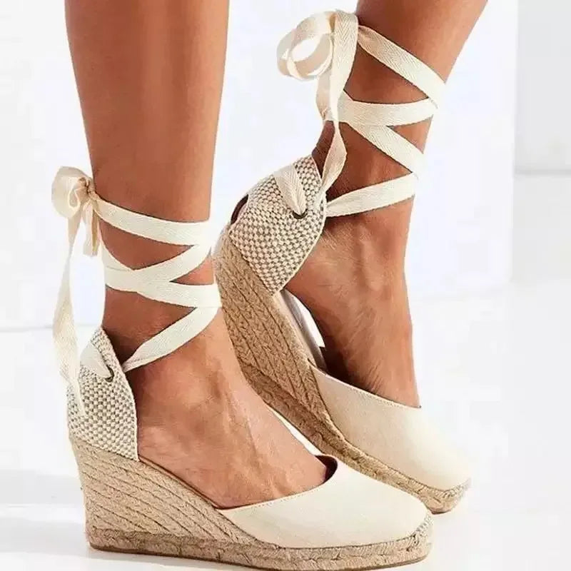 Lou | Summer Sandals with Rope Heel